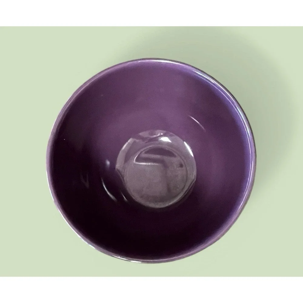 JC Penny Home Collection Multi Fruit Purple Melamine Large‎ Salad Serving Bowl